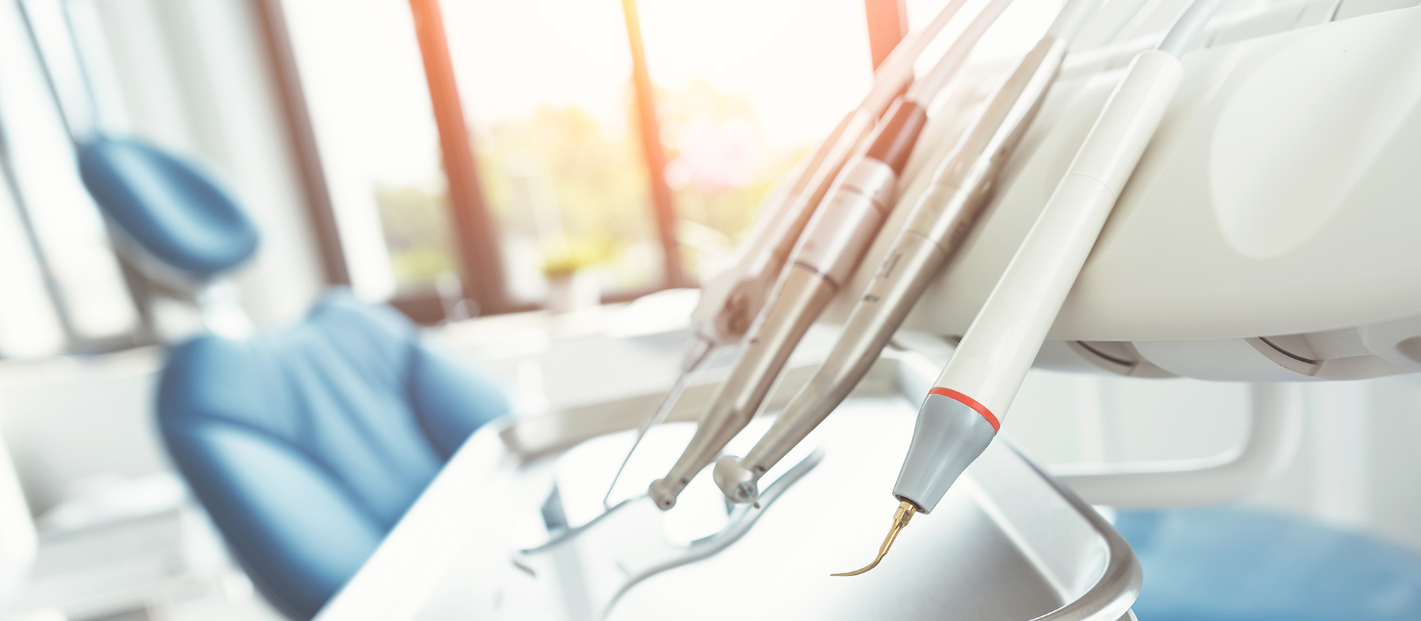 Dental drills in dentists office. Dentistry, dental care,healthy teeth concept